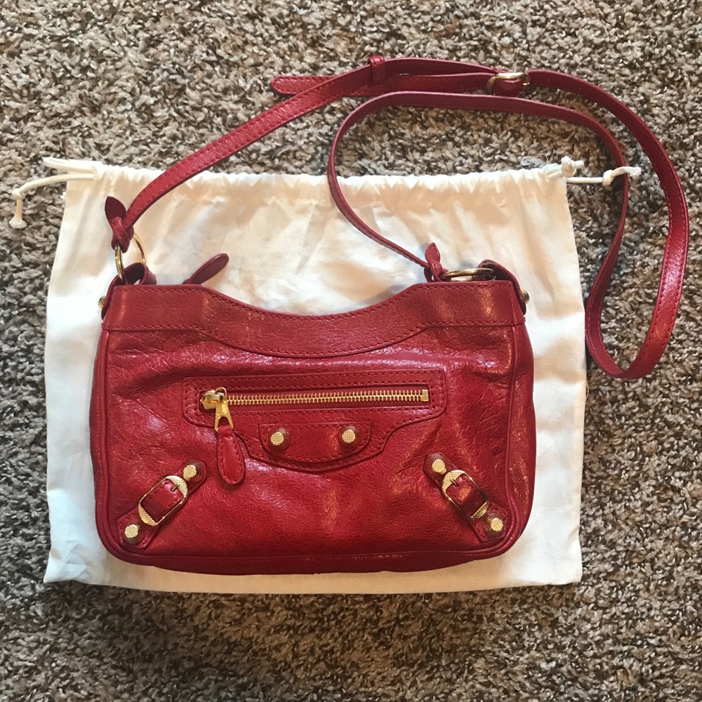 Balenciaga hip bag crossbody gold lambskin